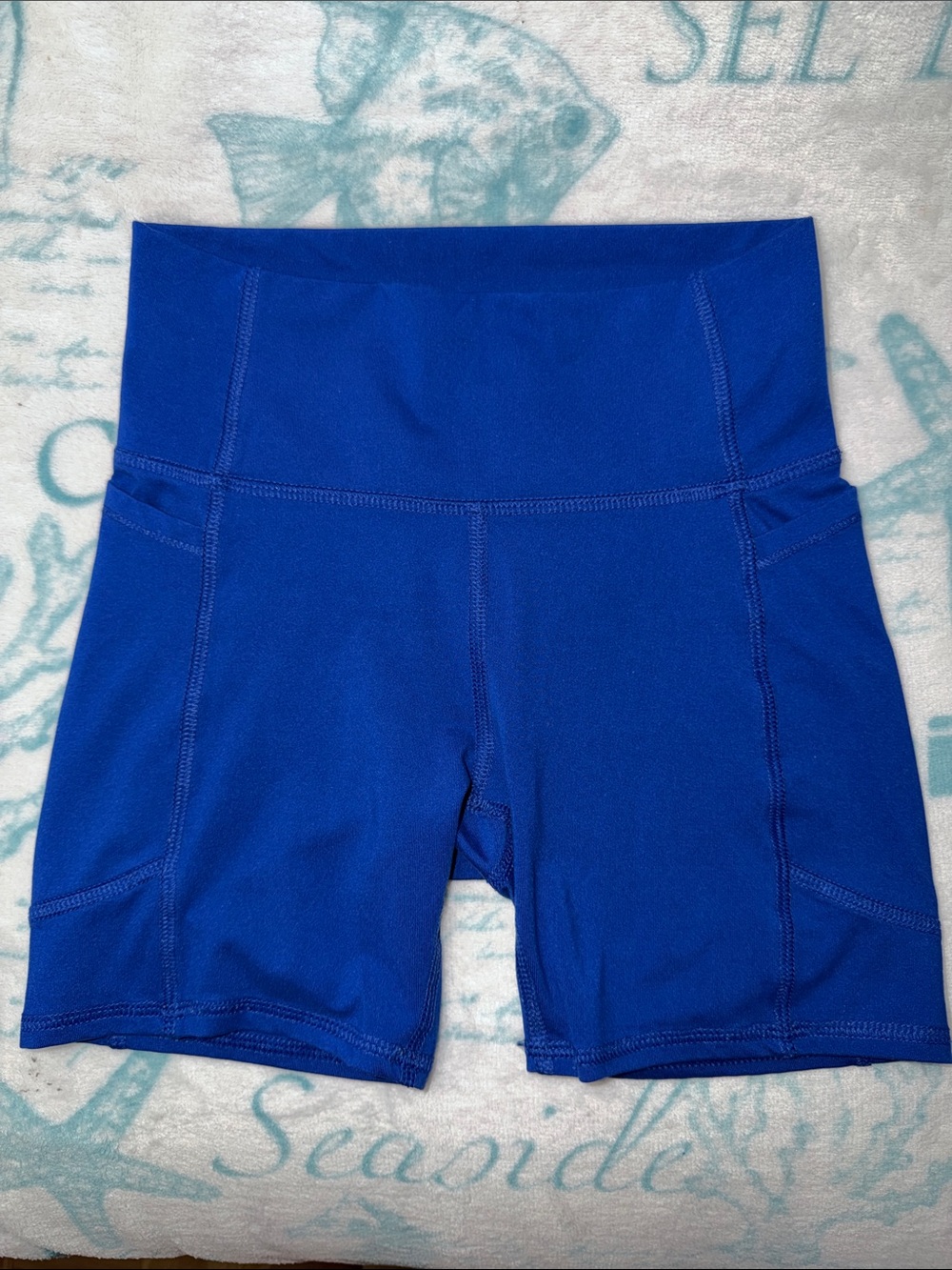 5️⃣ FOR 2️⃣0️⃣ SALE 🏷️ Girl’s all in motion Royal Blue High-Waist Bike Shorts